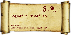 Bognár Mimóza névjegykártya