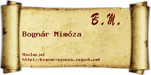 Bognár Mimóza névjegykártya